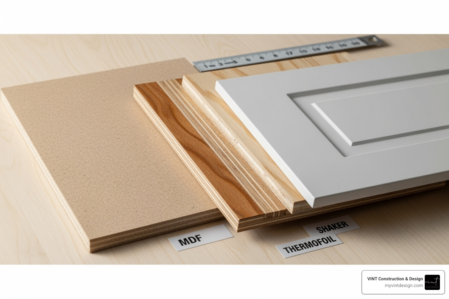 various cabinet material samples like MDF, plywood, and thermofoil - inexpensive custom cabinets various cabinet material samples like MDF, plywood, and thermofoil - inexpensive custom cabinets