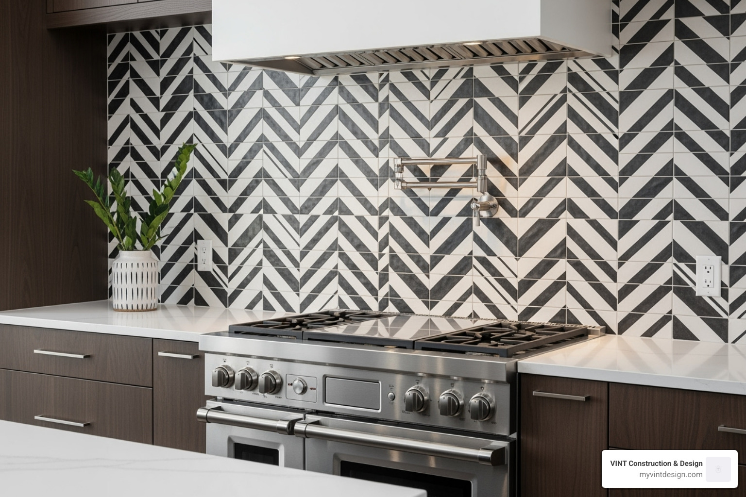 bold graphic tile behind stove - kitchen backsplash ideas bold graphic tile behind stove - kitchen backsplash ideas