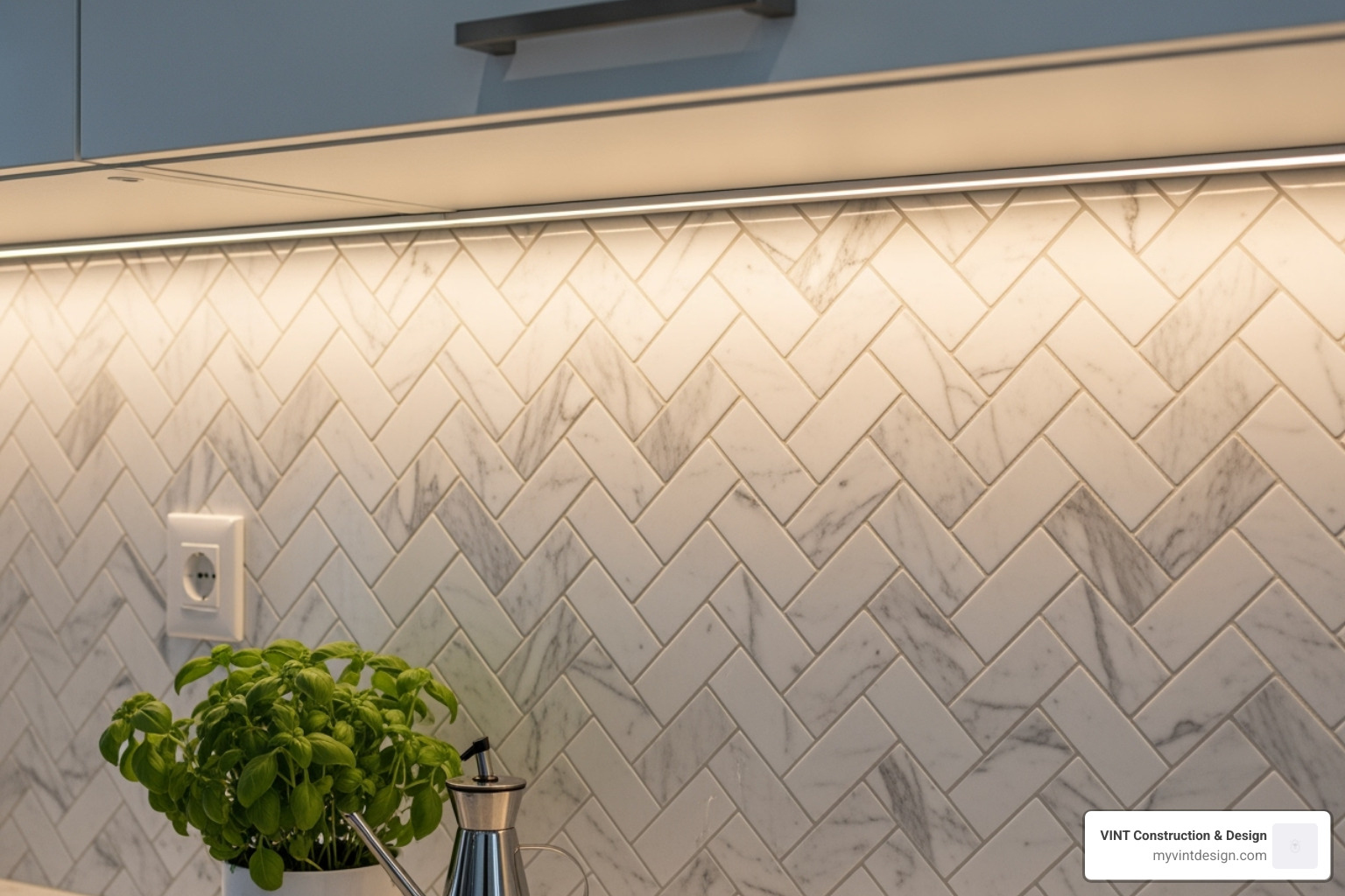 kitchen with chic herringbone tile pattern - kitchen backsplash ideas kitchen with chic herringbone tile pattern - kitchen backsplash ideas